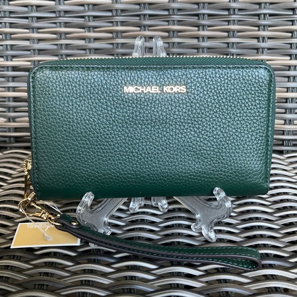 Michael Kors Jet Set Travel Lg Flat Multifunctional Phone Case-Wristlet-Wallet - Picture 7 of 16